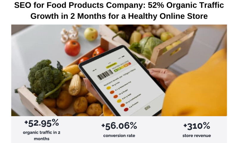 SEO for Food Products Company: 52% Organic Traffic Growth in 2 Months for a Healthy Online Store