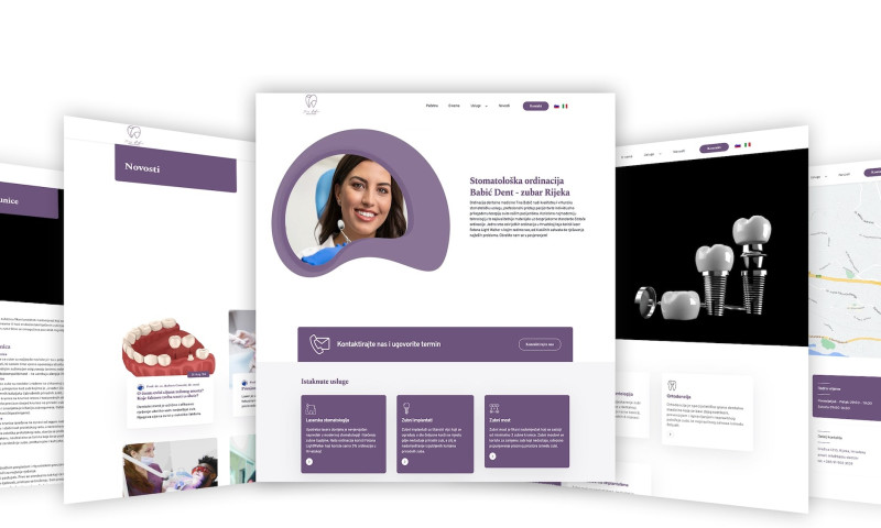 Web development for dental clinic Tina Babić