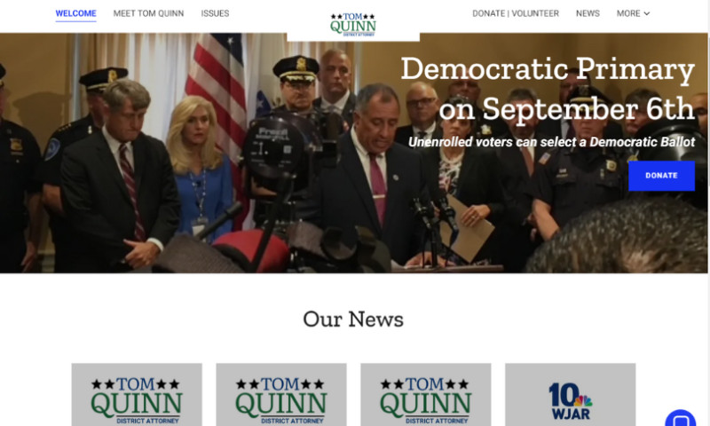 Tom Quinn for Bristol DA - Website Design