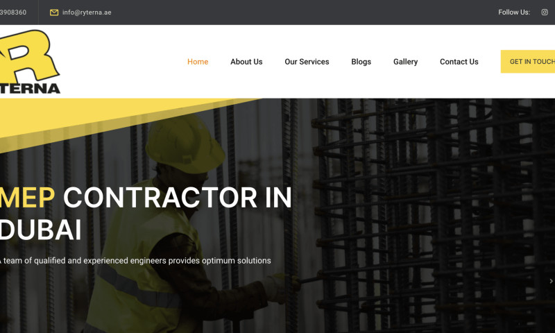 Website for Ryterna, UAE