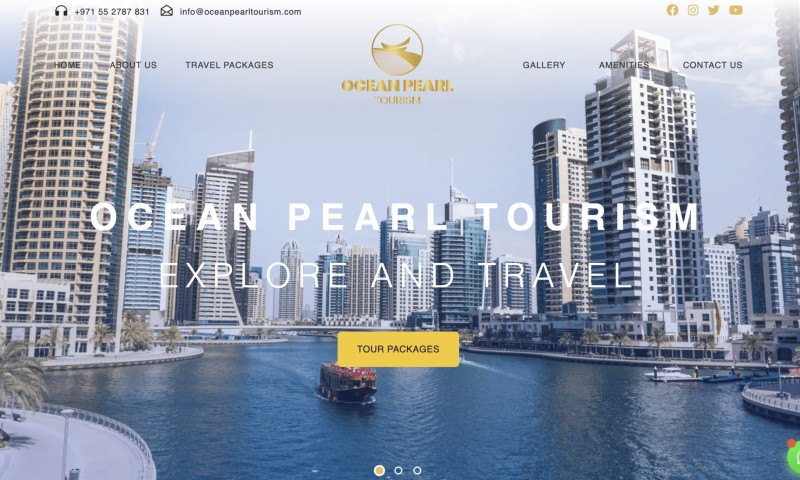 Website developed for Ocean Pearl, Dubai