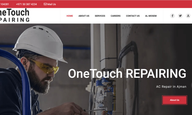 SEO friendly website developed for onetouch repairing