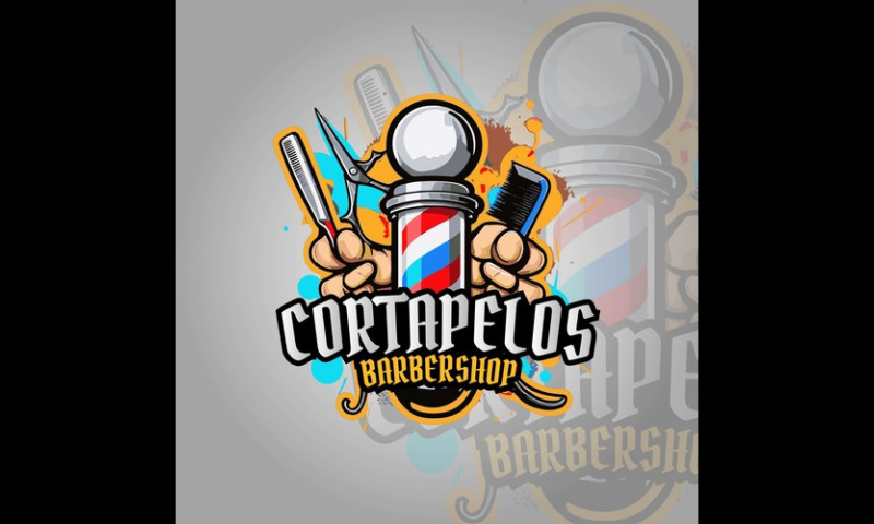 Cortapelos Barbershop Logo and Social Media