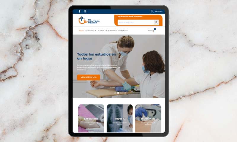 Online store design for medical laboratory