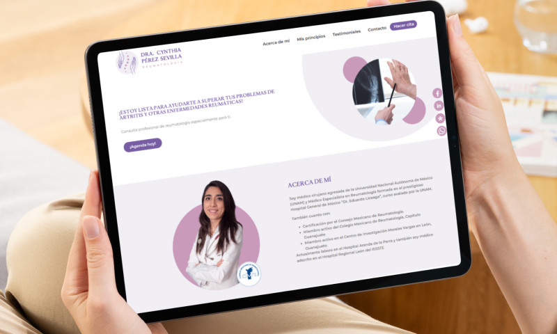 Development of an informative website with the possibility of generating appointments for a doctor specializing in rheumatology