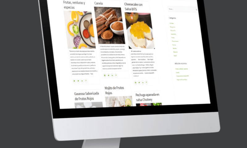 Web desing for Frutalia de Colombia