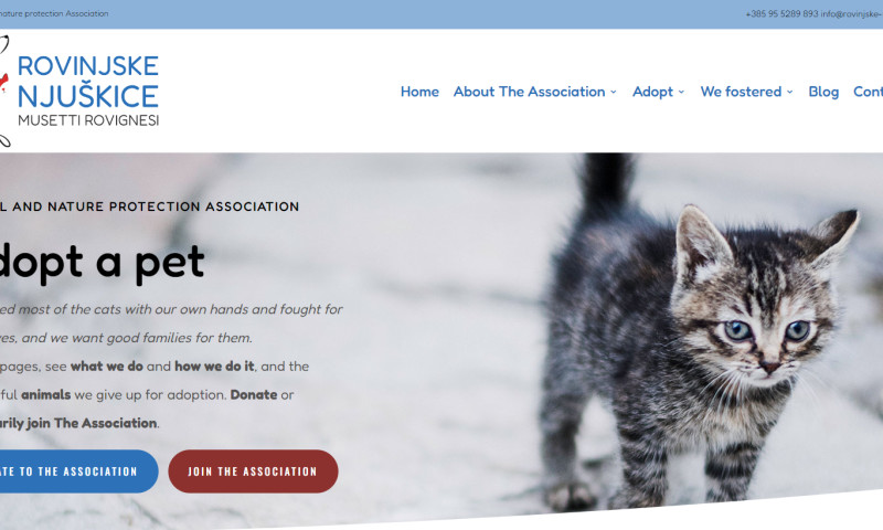 Website for nonprofit organization Rovinjske Njuskice