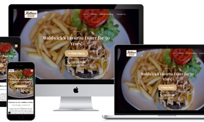 Matthews Diner - Online Order Growth & Website Redesign