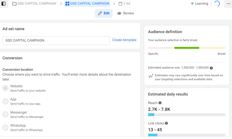 Facebook Traffic Ad