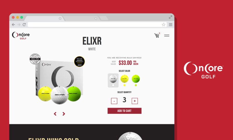OnCore Golf Ecommerce Website