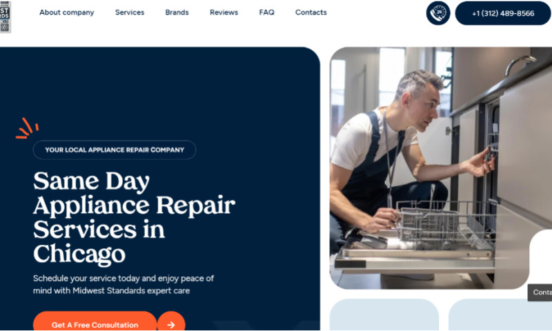 Website For Appliance Repair Company in Chicago