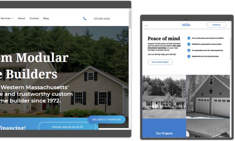 Construction Company Web Design
