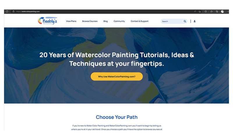 Website Development for Beeblys WatercolorPainting