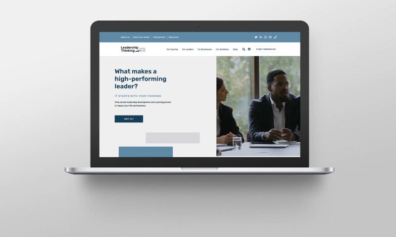Intuitive website design for a leadership program