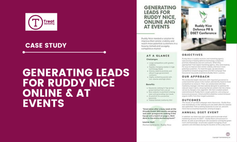 Generating leads for Ruddy Nice PR and marketing
