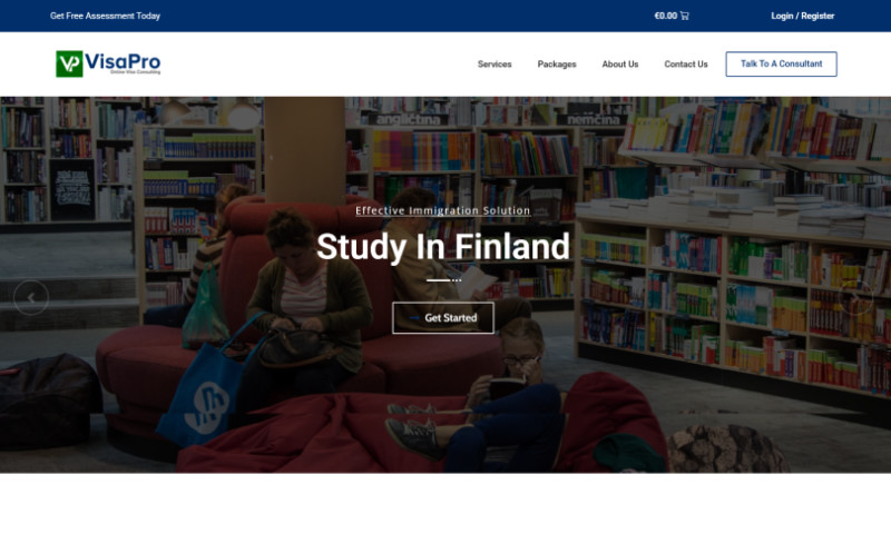 User-Friendly Website for Online Visa Consulting