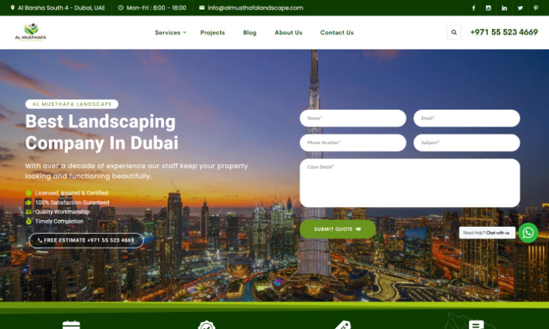 Easy-to-Use Website for a Landscaping Company