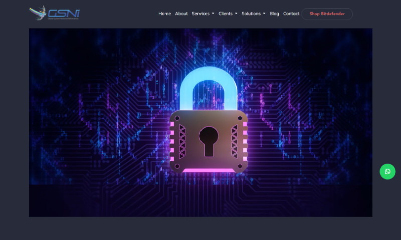 Modern and Responsive Website for Cybersecurity Services