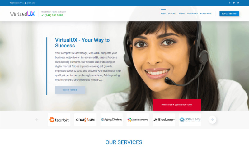 User-Friendly Website for Outsourcing Services