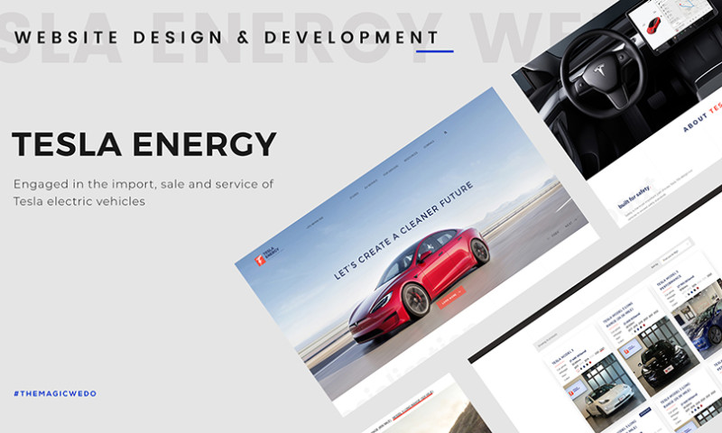 Tesla Energy Web design and development