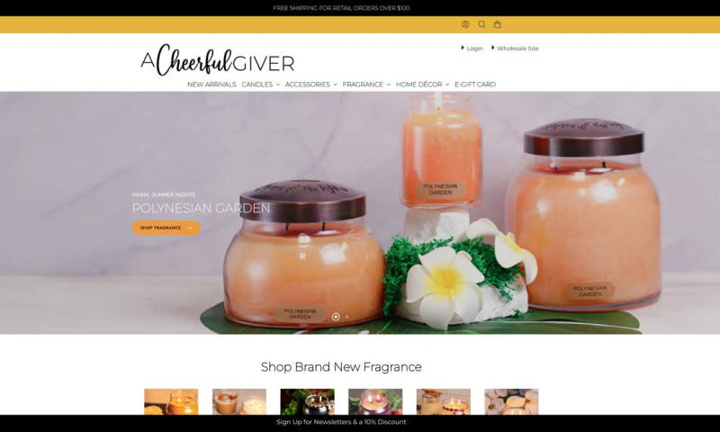 E-commerce Website Design for Home Goods Company