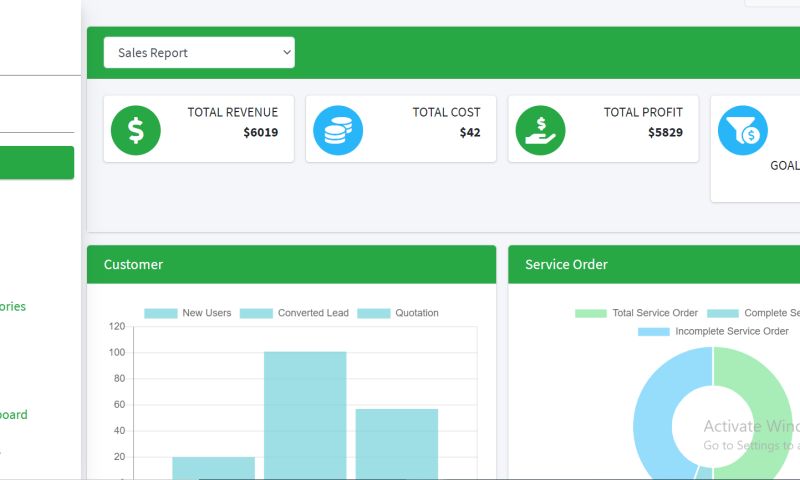 Car guru - car repair store - admin panel
