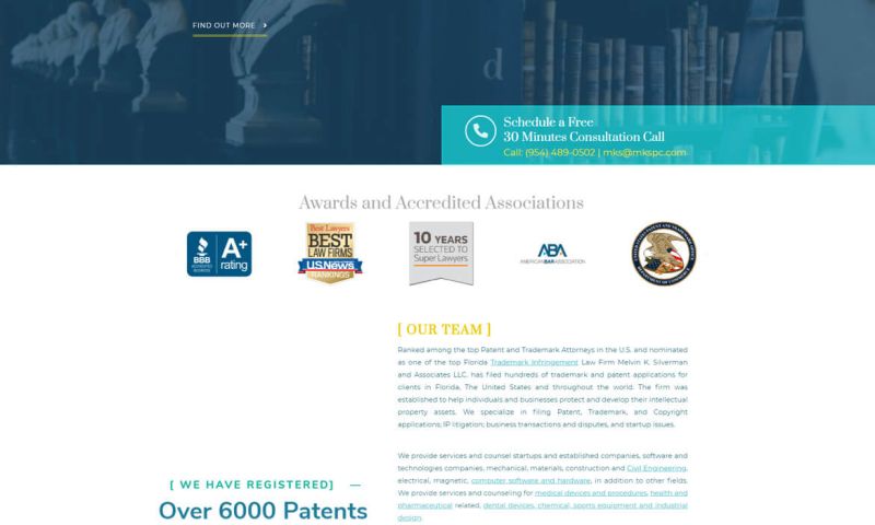 SEO, Google Ads and Website Design for Intellectual Property Law Firm