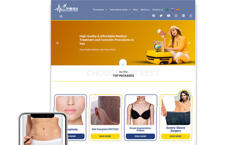 Web Design For NORA HEALTH TOUR